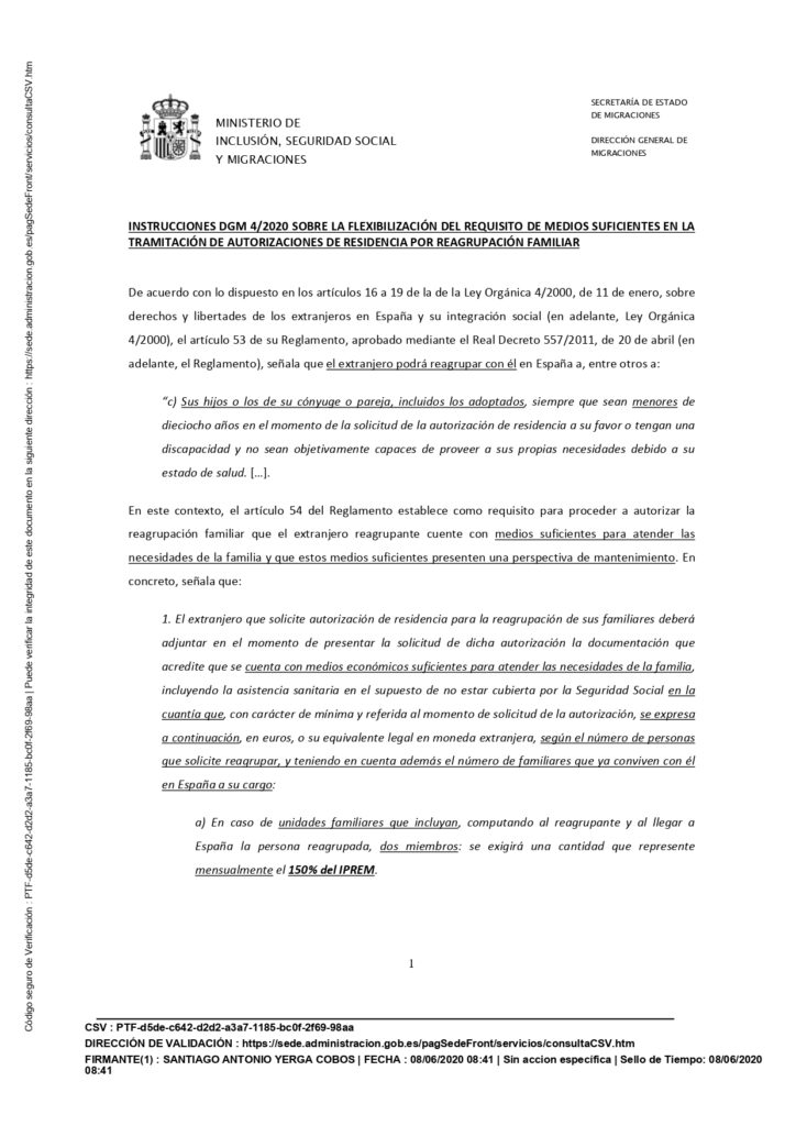 Reagrupación familiar