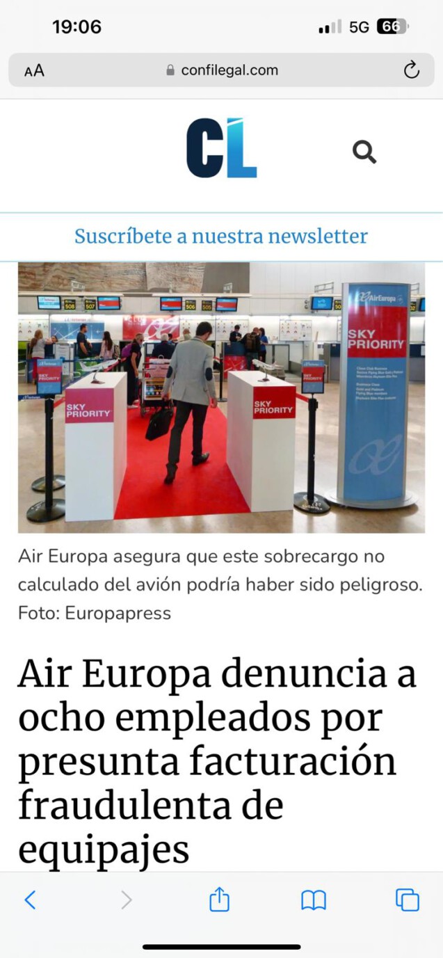 caso air europa, alfredo arrien paredes